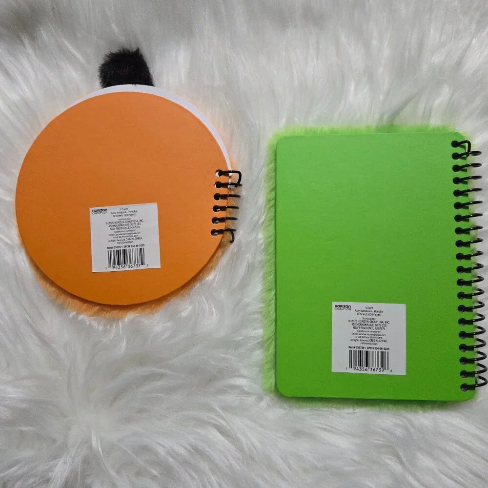 Halloween Pumpkin & Monster Plush Notebook Set